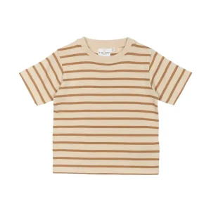Nat Uni T-shirt - Indian tan striped - 92