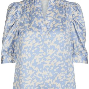 Neo Noir - Bluse - Roella Graphic Fade Blouse - Light Blue