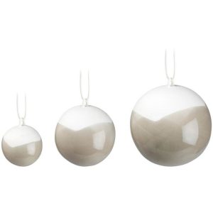 Nobili julekugler grå 3 stk.