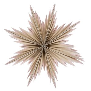 Papirsstjerne, brun/rosa - Ø40 cm