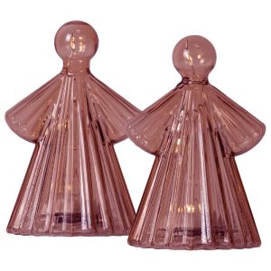Sirius - Alberte Engel 2stk H10cm Bordeaux