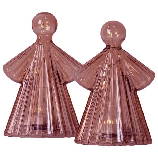 Sirius - Alberte Engel 2stk H10cm Bordeaux