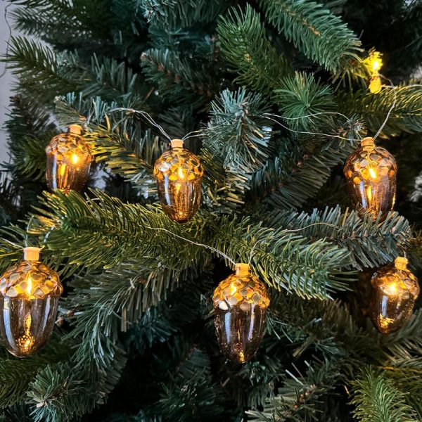 Sirius - Celina Agern Guirlande, 8L, Dark Oak/Guld