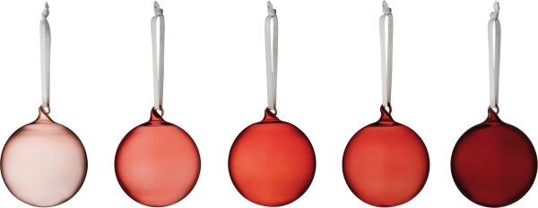 Iittala Glaskugler 8 cm 5pak rød