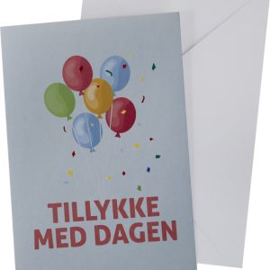 Kort Med Konvolut Balloner 11 X 17 Cm - Scanseason