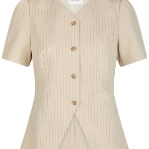 Neo Noir - Bluse - Jules Pinstriped Blouse - Sand