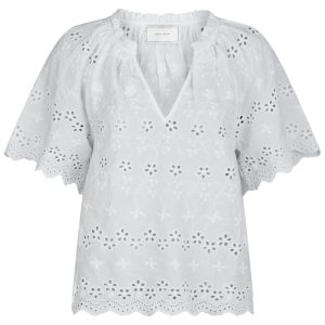 Neo Noir - Bluse - Odet Embroidery Blouse - White