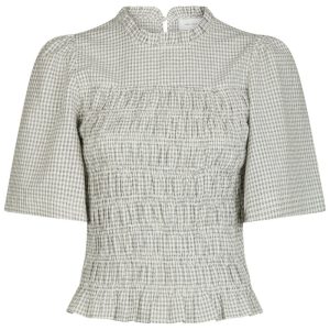 Neo Noir - Bluse - Possini Small Check Blouse - Creme