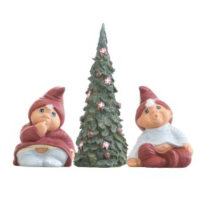 Nicolai & Maja med Juletræ Klarborg Nisser