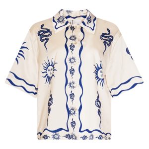 Noella - Bluse - Kealy Shirt - Chana Blue Print