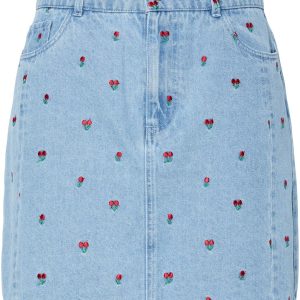 Pcfreia HW Short Denim Skirt D2D FS
