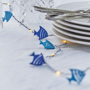Sirius - Selma Fisk, 20LED lyskæde, Blå, 2m+30cm