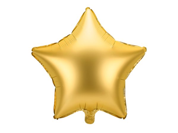 Stjerne Folieballon Mat Guld