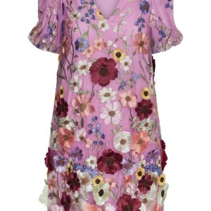 Y.A.S - Kjole - Flowering SS Dress - Pink Lavender Flower