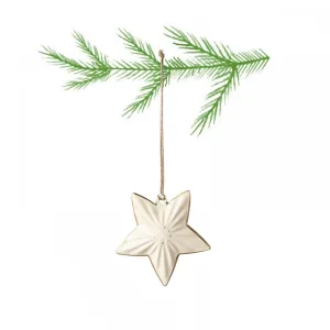 Maileg - Creme/guld stjerne metal oph.