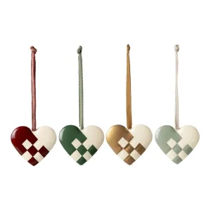 Maileg - Mini metal flethjerte Mint